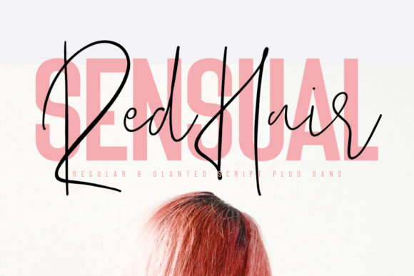 Red Hair Sensual Duo Font for Web Design